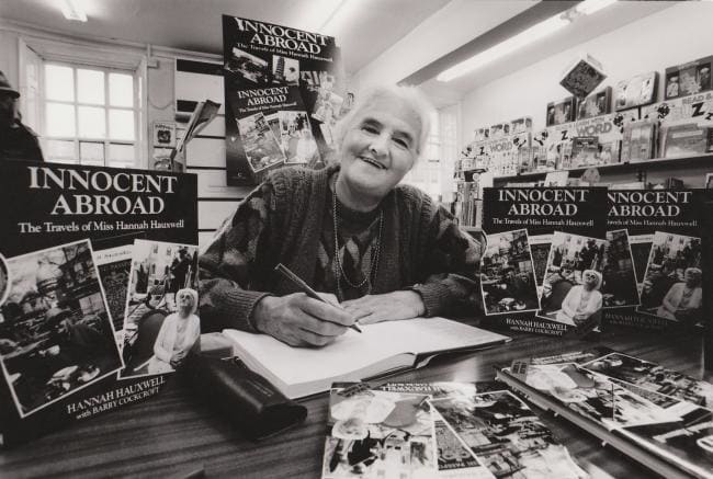 At a book signing after her "Innocent Abroad" tour, including an audience with an admiring Pope