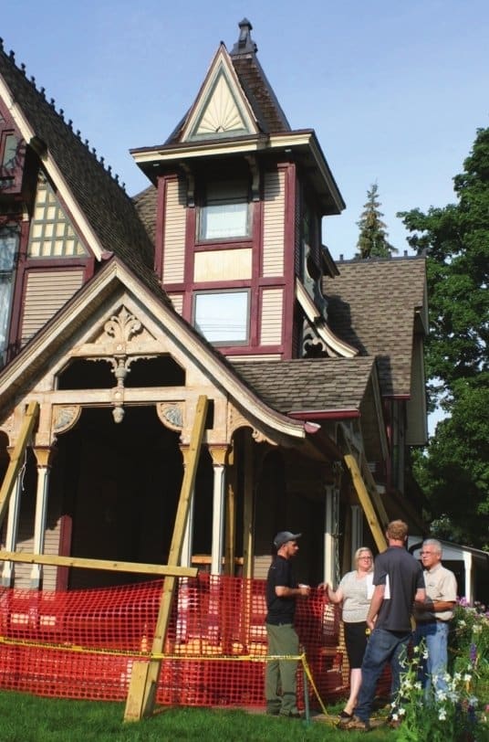 Moon's later house on Huron Street, showing both Queen Anne and Stick styles