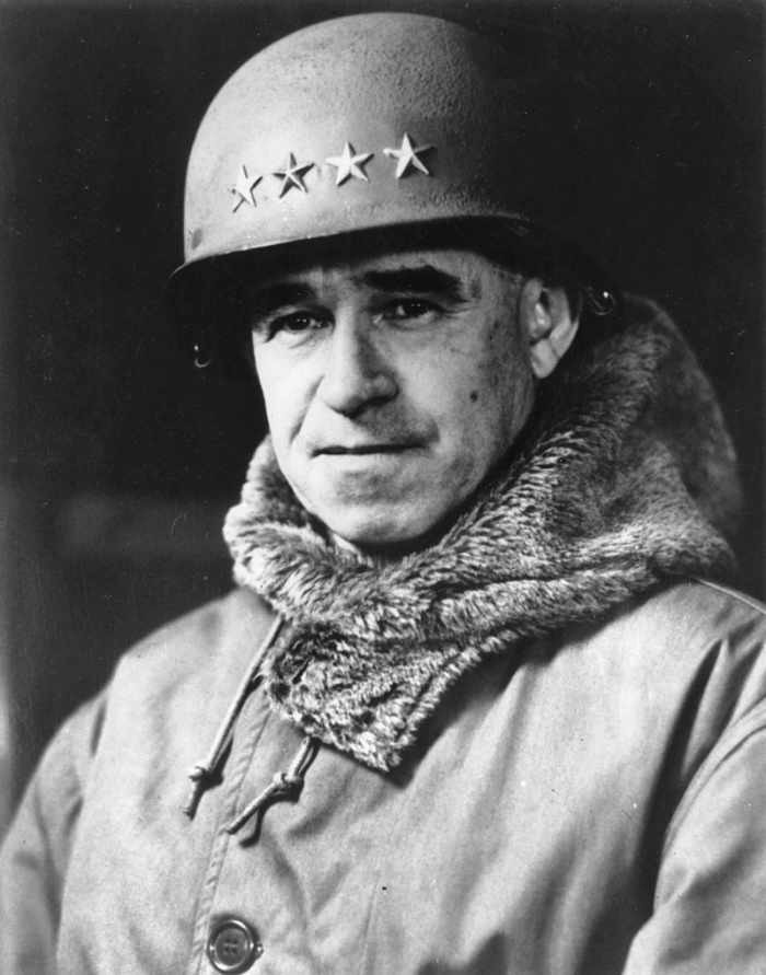 Commander of the Twelfth Army Group in the Ardennes, General Omar Bradley. Nearly four hours after the first German artillery had fired their first shell, he left his headquarters unaware that the Germans were attacking less than twenty miles away.