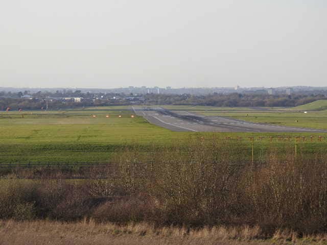 The meadows beyond the Farm are a plane spotters' dream, as they afford unobstructed views of Birmingham Airport.