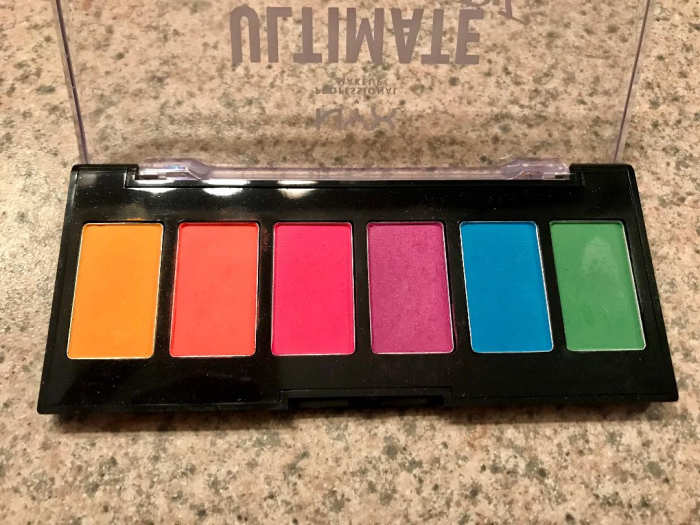 This is what the eye shadows look like in the pan. Top picture was taken without the flash and the bottom was taken with the flash.