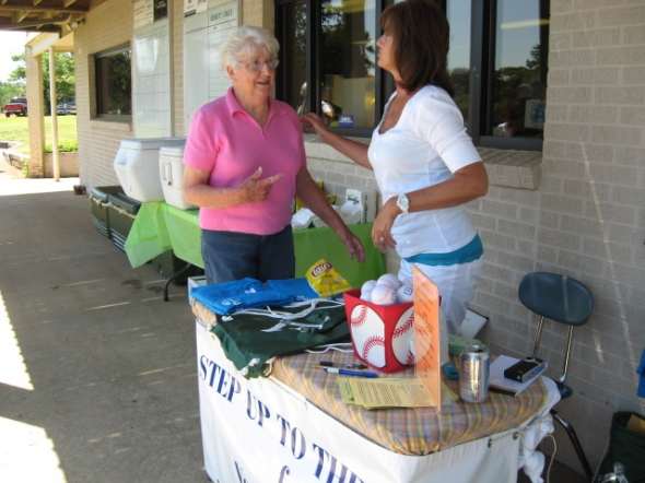 - Over $20,000 was raised for the ball fields at the Golf Tournament. Thank you Kim and Caroline for working so very hard selling our Step Up To The Plate Merchandise:Shirts - $12 Stress Balls - $5 Cinch Bags - $10