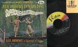 Walt Disney's Mary Poppins "Super-cali-fragil-istic-expi-ali-docious" b/w "Mary Poppins Song" Buena Vista Records F-434 7" Vinyl Record US Pressing (1964)