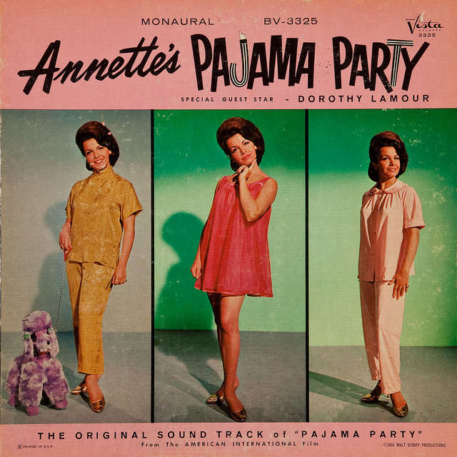 Annette Funicello "Annette's Pajama Party" Beuna Vista Soundtrack BV 3325 12" LP Vinyl Record, US Pressing (1964) Special Guest Dorothy Lamour