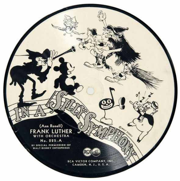 Frank Luther and His Orchestra "In A Silly Symphony" RCA Victor 225-A 7" 78 rpm Shellac Record Silly Symphony Frank Luther with Orchestra RCA Victor Company 225-A