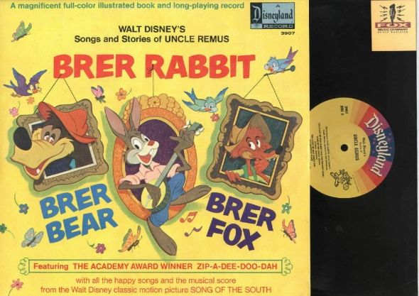 Walt Disney "Songs & Stories of Uncle Remus" Disneyland Records Storyteller ST-3907 12" LP Vinyl Record (1970) Gatefold Cover w/ Illustrated Book