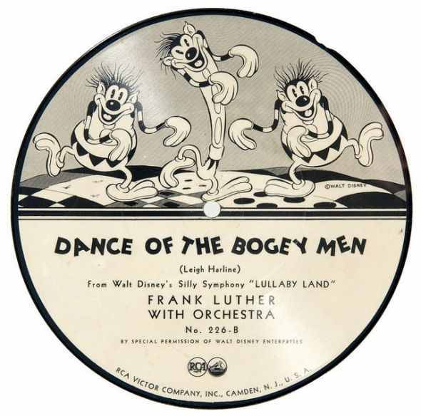 Frank Luther and His Orchestra Silly Symphony Lullaby Land "Dance of the Bogey Men" RCA Victor 226-B 7" 78 rpm Shellac Record