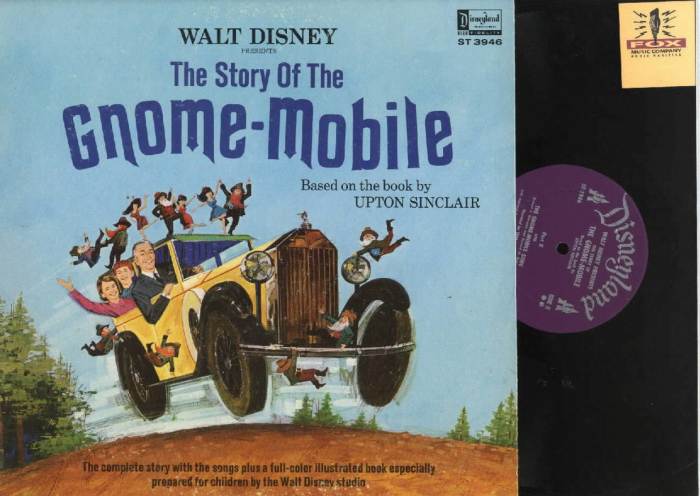 Walt Disney Presents the Story of the "Gnome Mobile" Disneyland Records ST 3946 12" LP Vinyl Record Gatefold Cover w/ Illustrated Book