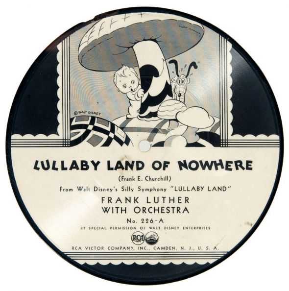 Frank Luther and His Orchestra Silly Symphony Lullaby Land "Lullaby Land of Nowhere" RCA Victor 226-A 7" 78 rpm Shellac Record 1934