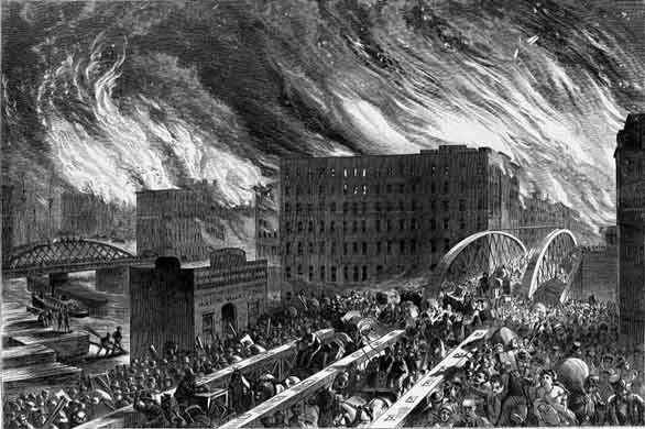 Many people suffered and died in the Great Chicago Fire and many of those peoples ghosts are still said to roam about Chicago.