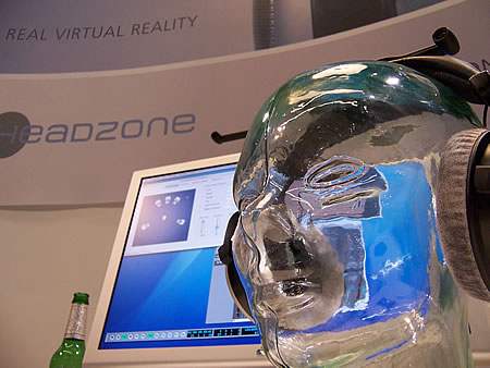 Head-scratcher of a pair of headphones. The demo did sound realistic - the phones ae designed to rotate the simulated environment as you turn your head. If "virtual" means fake, is a real fake any better? This is a true virtual analog synthesis