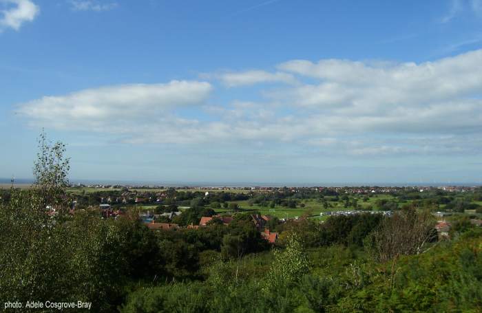 The view from Grange Hill to Hoylake. Look closely and you can even see the local football team at play.