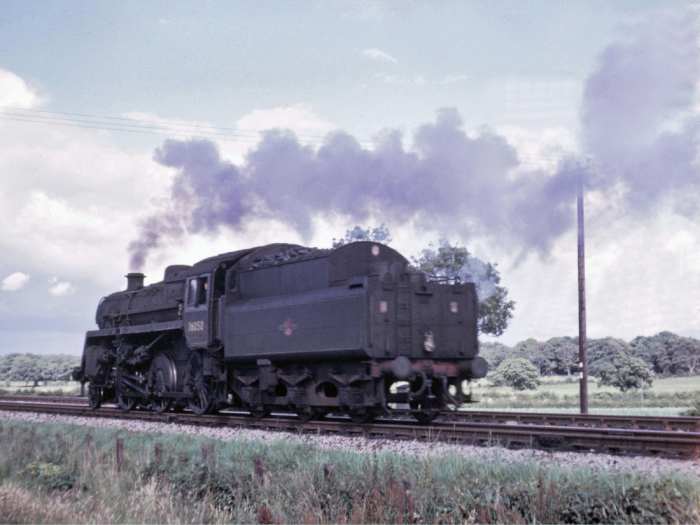 76050 runs light engine back to Hawick on the Waverley route in 1965, having been withdrawn from the North Eastern region in 1963