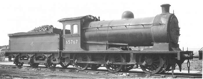 This is J26 65767 of Newport (51B) - in 1958 when Thornaby shed (51L) opened and several Teesside sheds closed (Newport, Middlesbrough, Saltburn) 65767 didn't make the transfer, nor did 65738 (see above) and was possibly scrapped that year.