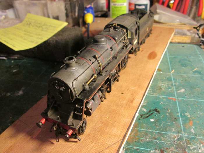 76050 again, seen from above front - the model's been weathered lightly to resemble a locomotive that's seen some use on freight as well as passenger traffic