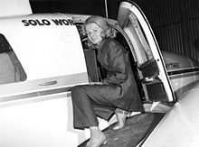 Picture taken before her 1971 record-breaking trip. Born 27 April 1922 at Worcester, England; died 20 October 1988 (aged 66) in London, England. Nationality: United Kingdom Known for aviatrix