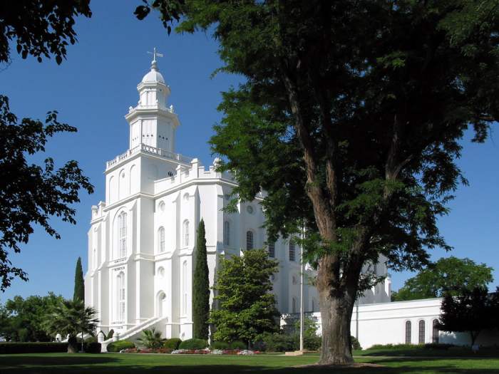 Like a beacon of light, the St. George Mormon Temple is surrounded by the the city known as Utah's Dixie.