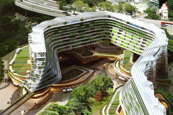 Residential Living with Urban Farming Conceptual project by SPARK in Singapore, designed to address the issue of Singapore ’s rapidly aging population