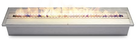 ethanol fireplace pans are new and coming but still prohibitively expensive. it is however comforting to place a clean burning fireplace indoors that is free of ventilation and gas lines. the only close approximation is the gel fireplaces that are