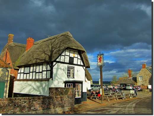 The Red Lion Avebury the most haunted pub in England. Its said to be in the middle of an ancient stone ring!