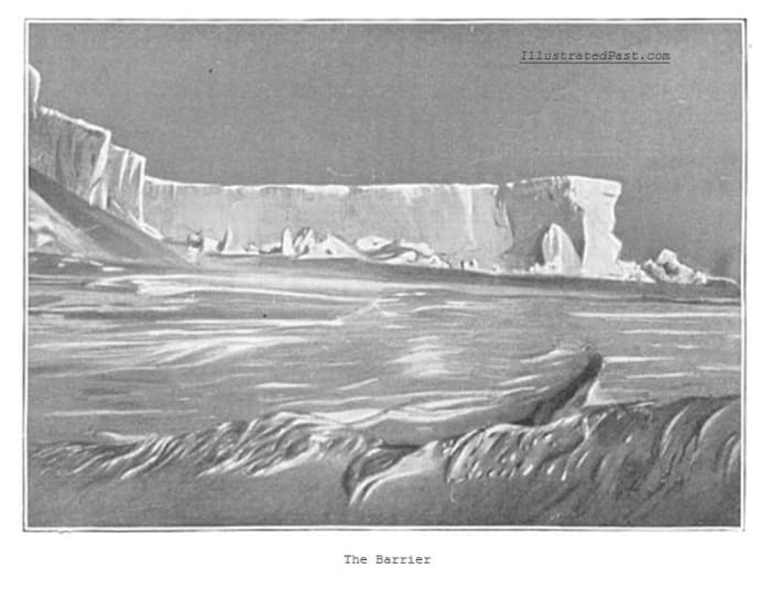 The Barrier - This great ice barrier blocked the way inland from the coast. It had to be traversed in order to reach the South Pole.