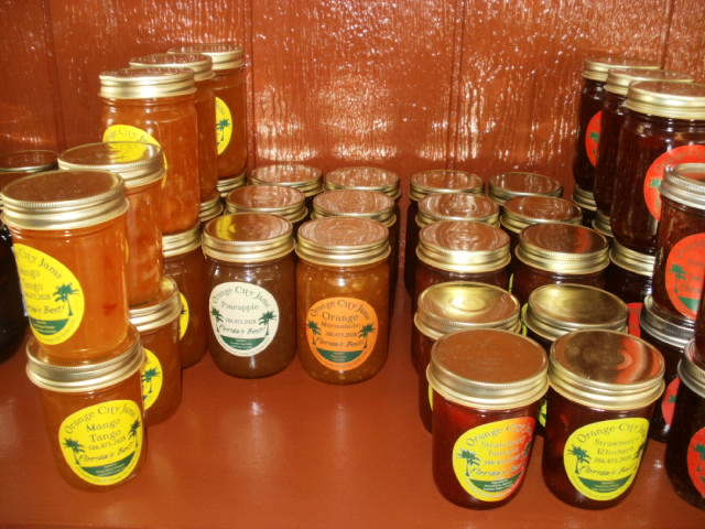 Locally made organic jams and canned goods available at Wild Hare Kitchen and Garden Emporium