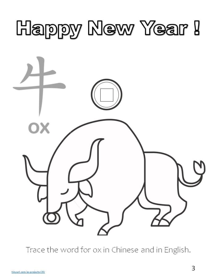 Printable Children’s Activity Sheets for the Year of the Ox - Holidappy ...