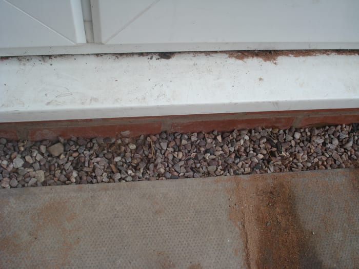 Gravel margins allow for small measuring errors as well as preventing splashback from rain making your wall damp