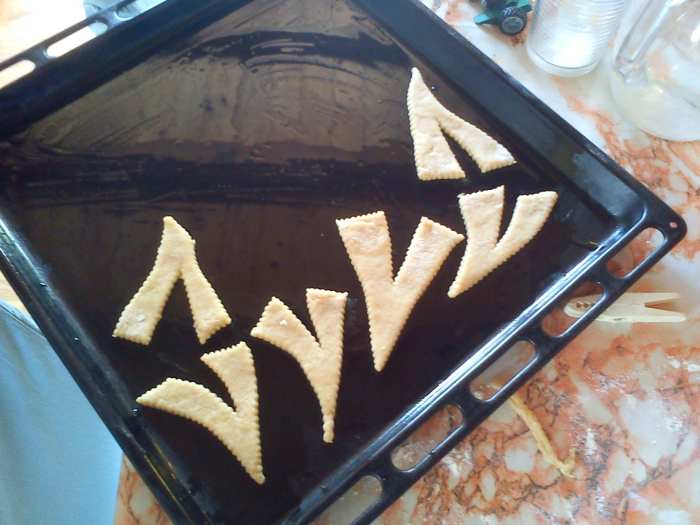 The cookies should not touch. Try to maximize space because they don't stretch out while they bake.