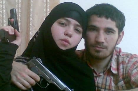 The Chechen terrorist couple Umalat Magomedov & his 17 year old wife, Djennet Abdurahmanova from Dagestan, Magomedov was killed by Russian Elite Forces in Dec 2009. His young bride & another female terrorist died in a suicide bombing in March 2010