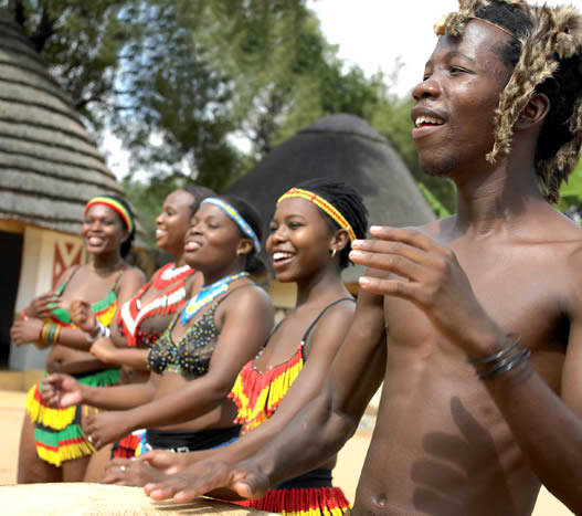 Within Motseng(Home) the varied cultures share their history, customs and tradition with guests by means of song, praise, stories, with poets and narrators of their cultural history present and the meaning of it all for the Peoples of South Africa