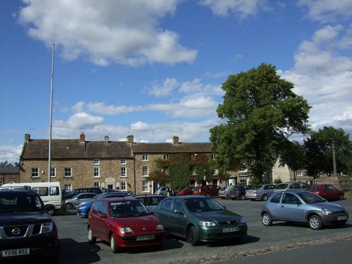 Masham Market Place - sometimes bustling, there were days I couldn't find a parking space