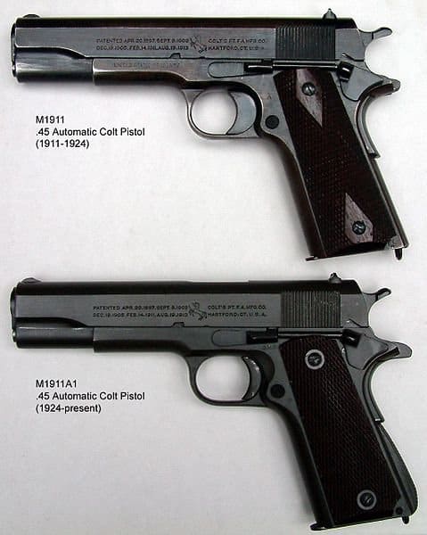 The government issued .45 caliber sidearm. This is said to be the only weapon Basil L. Plumley carried into the Battle of Ia Drang.
