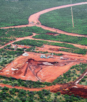 Mapungubwe aerial 1. Aerial photos taken a few months ago(around -2010 show the destruction raken place, mined by an Australian company Coal of Africa Limited(CoAL) which was abruptly halted inits operations in Vele coal mine, 6 k km from Mapungubwe