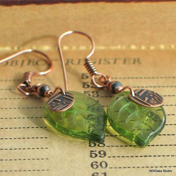Pair leaf beads with simple charms or accent beads and unique wire for elegant earrings.