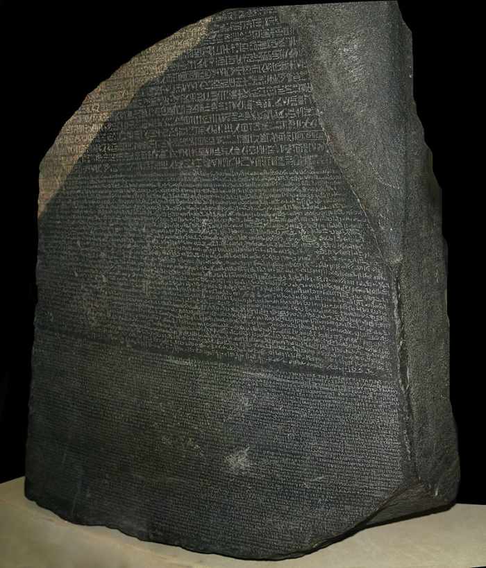 The Rosetta Stone, initially captured by French armies although taken later by the British, would be deciphered by the French and would prove key to the understanding of hieroglyphics.