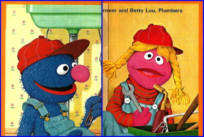 Once again the magical world of Jim Henson's Muppets is brought to life by Charles Rowen and his camera. Here we have Grover and Betty Lou as plumbers on Sesame Street.