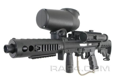 The Tippmann A-5 paintball marker is at the top of it's class. This is a customized version of course! Man, the Tipmann really is the best paintball gun