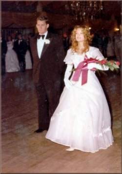 Medina County Cotillion, May 1975 - The Debutante With Her Father at The Chippewa Lake Ballroom