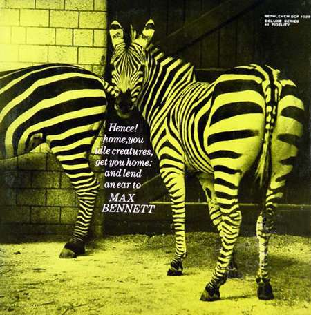 Max Bennett Quintet with Charlie Mariano Bethlehem Records BCP 1028 10" LP Vinyl Record (1954) Album Cover Art by Burt Goldblatt