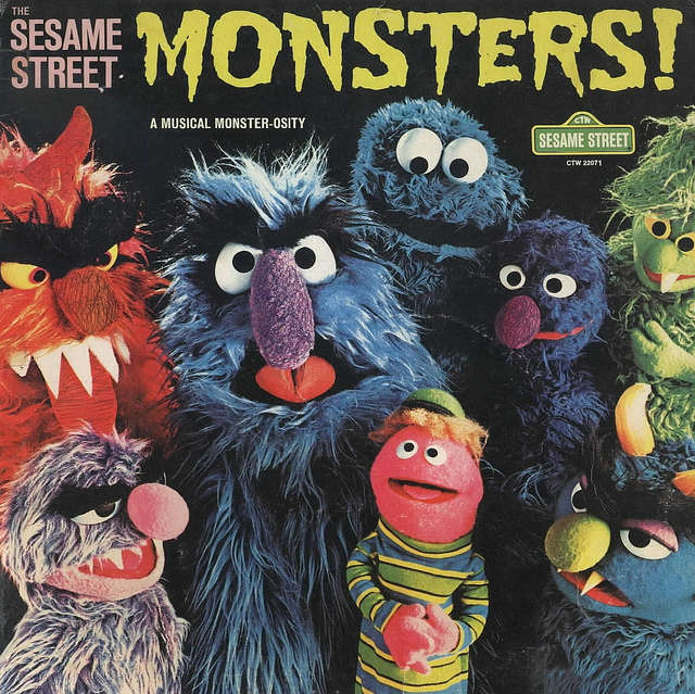 Sesame Street "Monsters! A Musical Monster-Osity" Childrens Television Workshop CTW 22071 12" LP Vinyl Record (1975) Jim Henson
