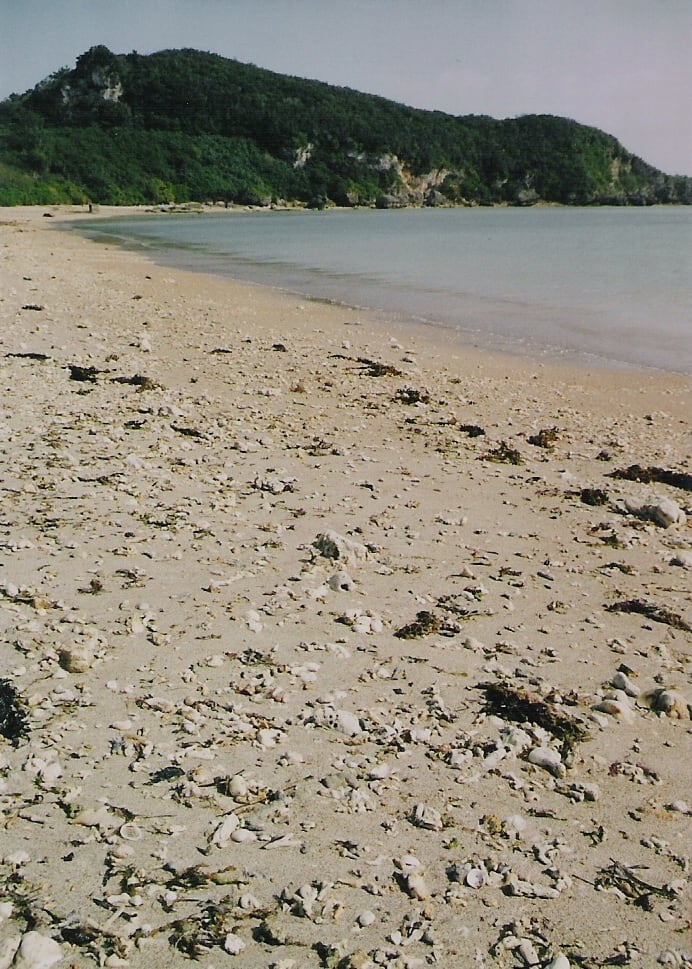 White Beach on Okinawa's Pacific coast. Although this is part of a US Navy reservation, beaches like this are common along this stretch of the island.