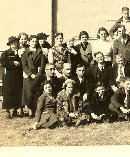 Tyro church group (photo from Lenhart). My great uncle, Albert Vining is kneeling in the center of row 2.