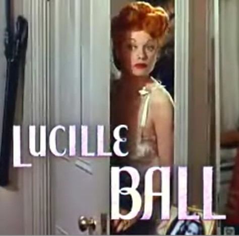 Screen shot of Lucille Ball from the Best Foot Forward movie trailer.