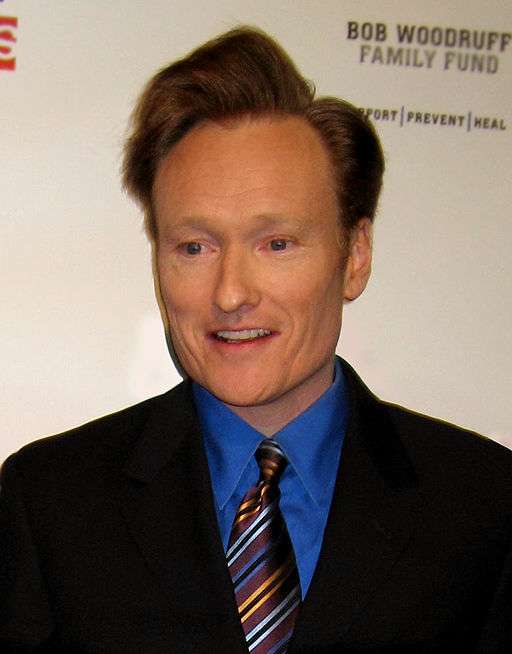 American comedian Conan O'Brien at "Stand Up for Heroes," a comedy and music benefit organized by the Bob Woodruff Family Fund to raise money for injured U.S. servicemen. 2007.