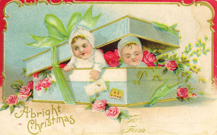 Click the "Free Floral Vintage Christmas Cards" link to the left to access this and many other vintage fChristmas cards