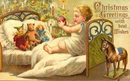 Click the "Free Antique Toys Christmas Cards" link to the left to access this and many other free vintage Christmas card images