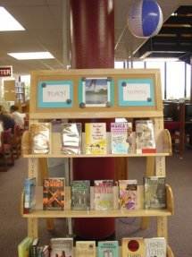 Daily or multiple times a day if you are in a busy library, check the display to make sure it looks fresh and inviting. Remove any books that don't fit the display as people sometimes use them as a drop off spot when they decide they don't want one.