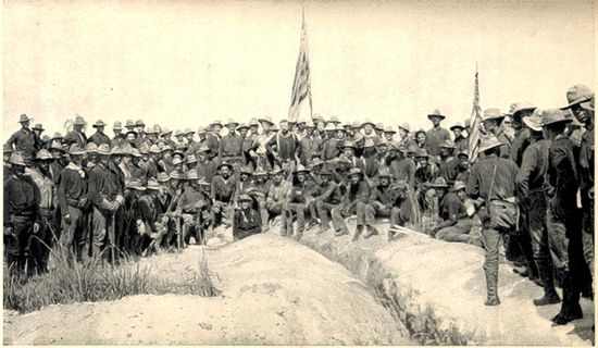 The soldiers and officers of the Battle of San Juan Hill - The Rough Riders are included