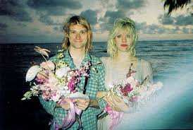 Cobain and Love at their Waikiki Beach wedding